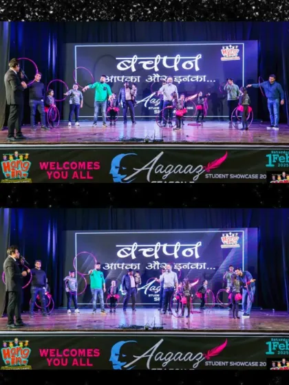 The whole family gets involved. More shots of parents and kids enjoying the hula hoop segment on stage at Aagaaz.