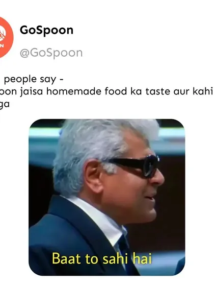 When people say you won't find the taste of GoSpoon's homemade food anywhere else. Baat to sahi hai.