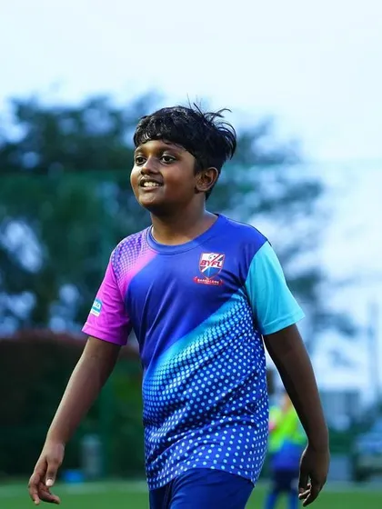 A happy player enjoying the training session. A love for the game is the foundation of all success.