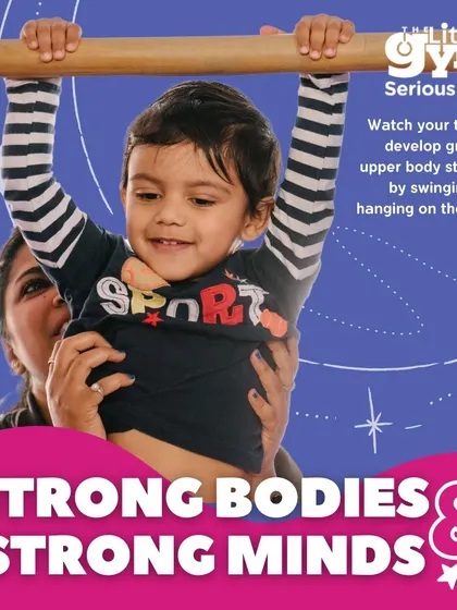 With a little help, even our youngest members can begin developing grip strength and coordination on the bars. These foundational activities in our parent-child classes build strong bodies and even stronger bonds.