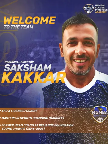 Welcome to the team! We are thrilled to have Mr. Saksham Kakkar, a former Head Coach at Reliance Foundation Young Champs, join us as our new Technical Director.