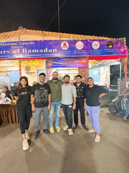A group of friends getting together for a late-night feast. Our doors are open late for your Sehri plans.