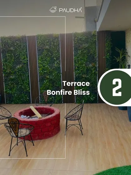 Revamp your rooftop with these creative inspirations. This series showcases different ideas for a terrace, including a breezy lounge space, a bonfire pit, and a stylish cocktail counter.