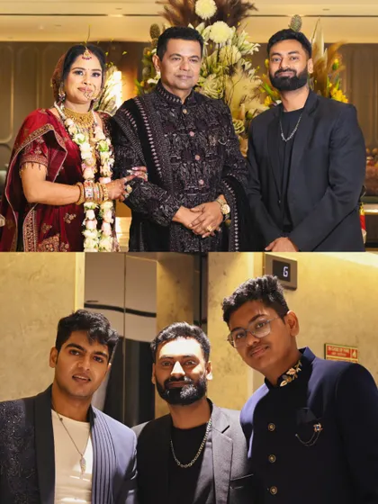 Pictures with the beautiful couple and other guests at a wedding. I'm not just a host, I become part of the celebration, sharing in the joy of the families.