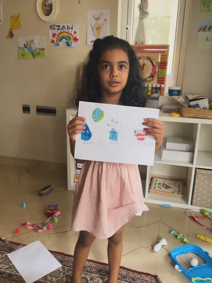 This little artist created her own visual guide to the 3 R's. We believe in making learning a creative and hands-on process.