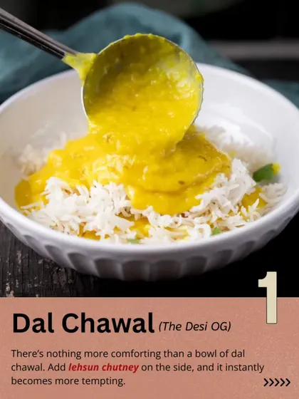 The desi OG pairing. There's nothing more comforting than a bowl of dal chawal, and adding my lehsun chutney on the side makes it even more tempting.