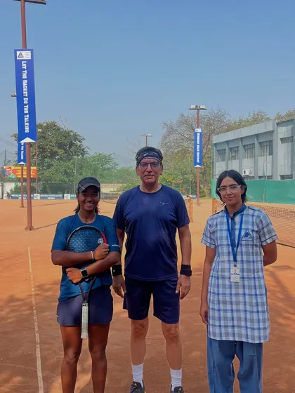 A proud moment for our coach with Eshanya after she earned her first international ranking points at an ITF tournament.