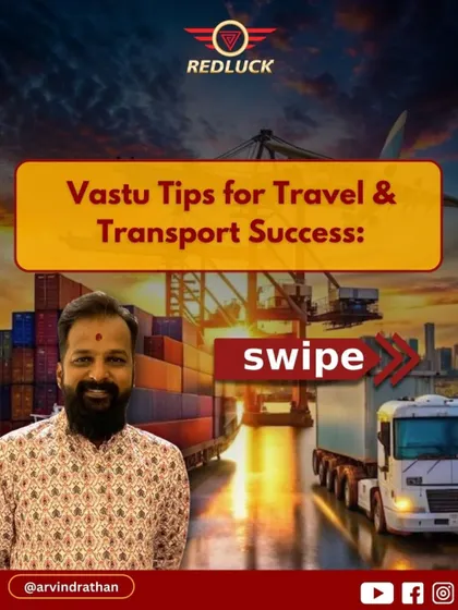 This carousel provides Vastu tips for success in the travel and transport business.