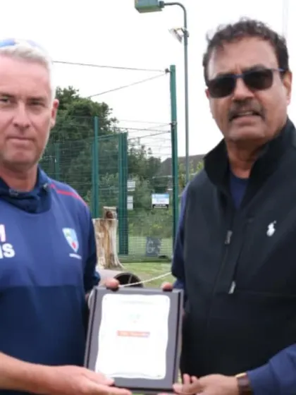 A formal presentation to the Ainsdale club official. We ensure our players learn the formal protocols of touring and representing an academy abroad.