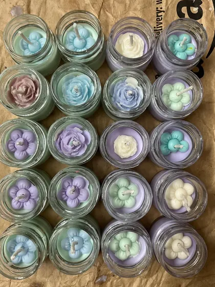 These tiny floral candles went out for a Teacher's Day order. They are a sweet and simple way to show appreciation.