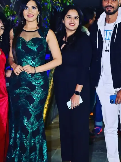 At the success party for my client Shweta Maurya, who won Mrs. Worldwide Special Queen. It is an honor to train such dedicated individuals and be a part of their success story.