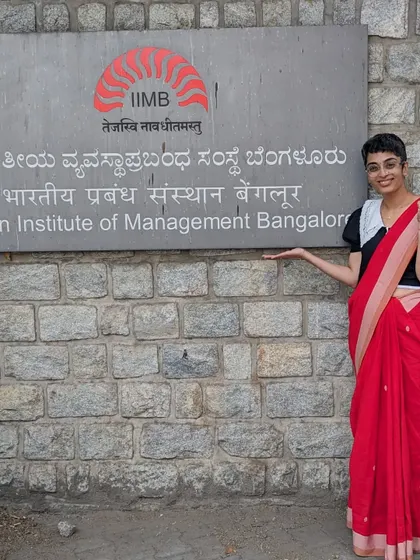On campus at the Indian Institute of Management Bangalore. Being invited to speak at one of India's top business schools is a testament to the structured, professional approach I bring to the world of dating and relationships.