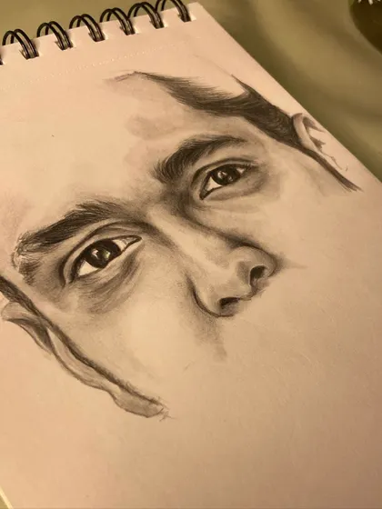Can you guess the actor from just his eyes? This was a fun "guess the actor" sketch I did of Rakshit Shetty.