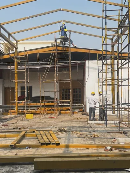 Construction underway at a large-scale commercial project. Seeing the structure take shape is one of the most exciting parts of our job.