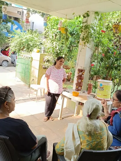 Another view of our trainer engaging with the workshop attendees. Our goal is to make the science of composting accessible and easy for everyone to understand.