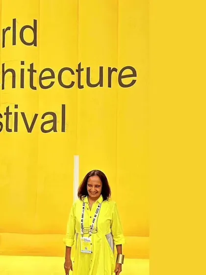 Our founder at the World Architecture Festival (WAF), where she served as a judge. We actively participate in global architectural discourse to stay inspired and share our perspective.
