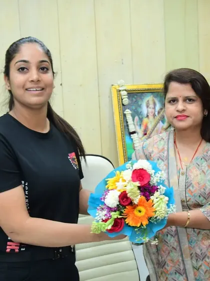 A Kavach Warrior being recognized for her contribution to the training program at CCS University. My instructors lead from the front and earn the respect they are given.