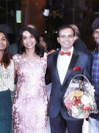 Posing with the happy couple after their friends and family pulled off an incredible surprise flash mob for the 50th birthday bash. It was an honor to be part of such a special celebration.