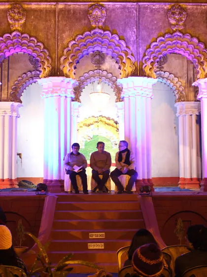 The Thakurdalan of a heritage house in Chandernagore becomes a stage for a panel discussion. This is adaptive reuse in its most fluid form, where simple interventions can transform a space for a new purpose.