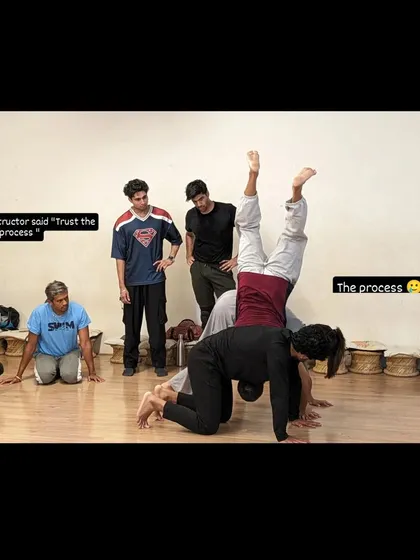 When the instructor said "Trust the process"... and this is the process. A funny take on our partner acrobatics practice.