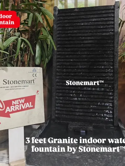 As an indoor fountain, this 3-foot granite piece adds a sophisticated touch to any room.