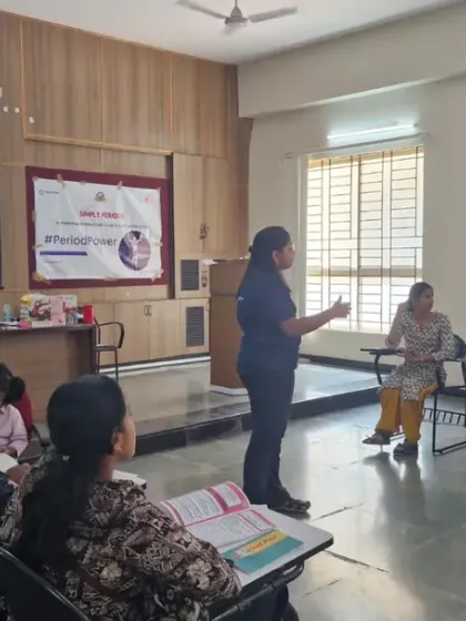 An interactive discussion during our workshop for female para-athletes. We gathered insights from the athletes and their caregivers to develop tailored content and handouts that address their specific needs and concerns.