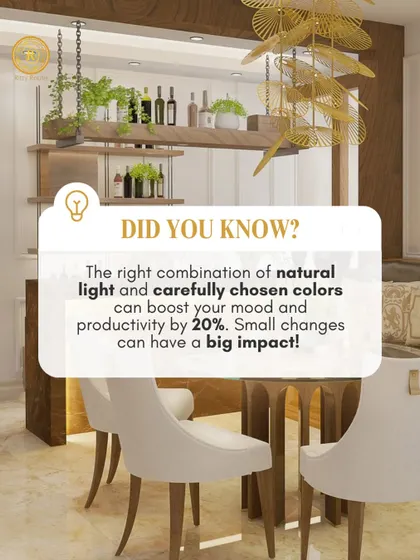 The right combination of natural light and carefully chosen colors can boost your mood. This dining area is a perfect example, with its bright, airy feel and touches of nature.