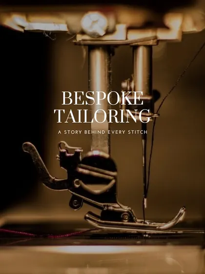 A story behind every stitch. This image captures the essence of bespoke tailoring, where craftsmanship is more than a skill; it's a translation of individuality into fabric.