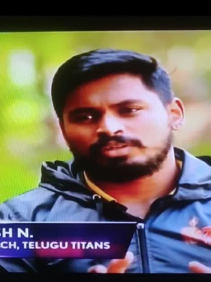 Another shot from my interview with Star Sports 2, where I was identified as the S&C Coach for the Telugu Titans, reinforcing my experience across different professional teams.
