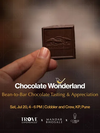 An invitation to our Chocolate Wonderland event in Pune. This experience is a deep dive into bean-to-bar chocolate tasting and appreciation.