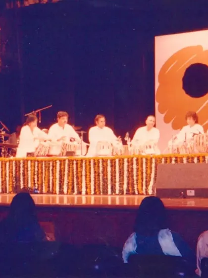 Another memory from the 'Homage to Ustad Alla Rakha' concert series. These events were a beautiful tradition, bringing together musicians from all over the world to celebrate his legacy.