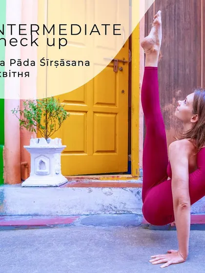Exploring Eka Pada Sirsasana in our Intermediate series workshop. This is the first full leg-behind-the-head pose and it builds the strength and flexibility needed for the entire series.
