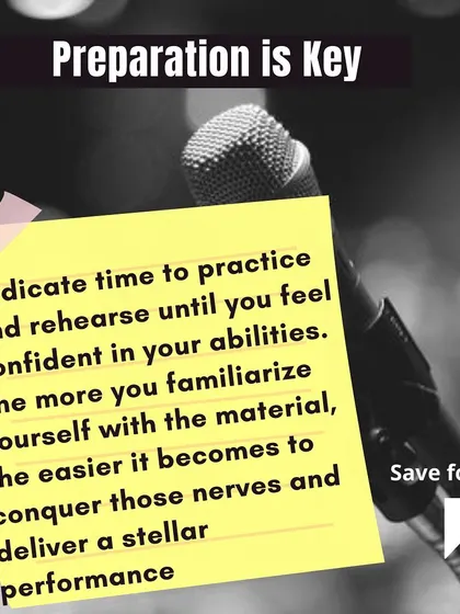 Preparation is the foundation of confidence. This tip emphasizes dedicating time to rehearse your material until you know it inside and out. The more familiar you are, the easier it is to conquer nerves and deliver a stellar performance.