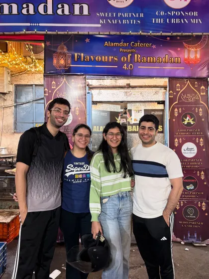 Another group of happy friends. It is always fun to see friends catching up over a good meal.