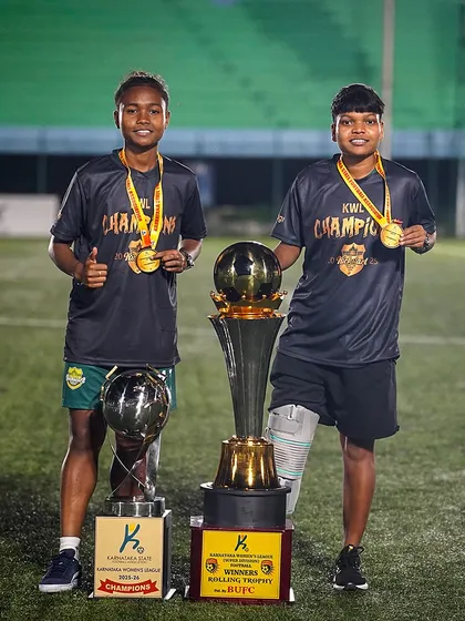 Double the trophies, double the pride. Two of our KWL champions stand with their individual and team awards, showcasing a season of incredible success.