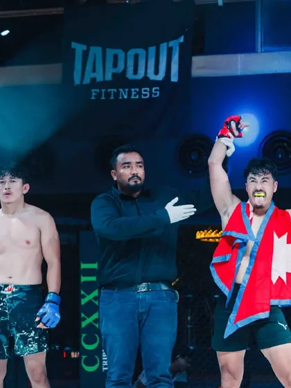 Another moment from my time as a referee at NWC. It's a role I take very seriously, as the referee is crucial for fighter safety.