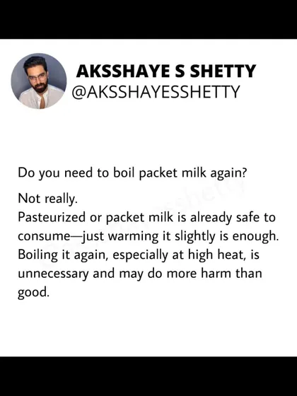 Do you need to boil packet milk again? Not really. It's already safe to consume. Just warming it slightly is enough. Boiling it again is unnecessary and may do more harm than good by destroying nutrients.
