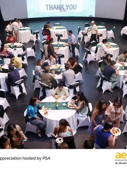Our PSA shows its gratitude to our incredible faculty and staff with a Staff Appreciation Brunch. Over 90 parent volunteers contribute food, entertainment, and even massages to thank the people who support our children every day.
