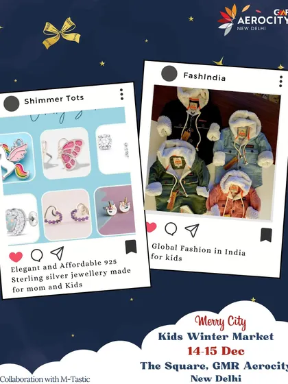 This announcement highlighted Shimmer Tots' sterling silver jewelry for mom and kids, alongside FashIndia's global fashion for children.