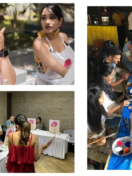 More happy moments from our paint and sip events. Laughter and creativity always go hand in hand at Paint Bar.