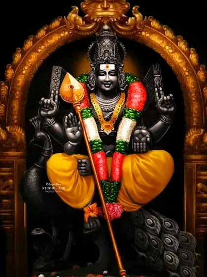 Lord Murugan, also known as Saravana, is the embodiment of courage and wisdom. Chanting his mantra seeks his divine protection and guidance.