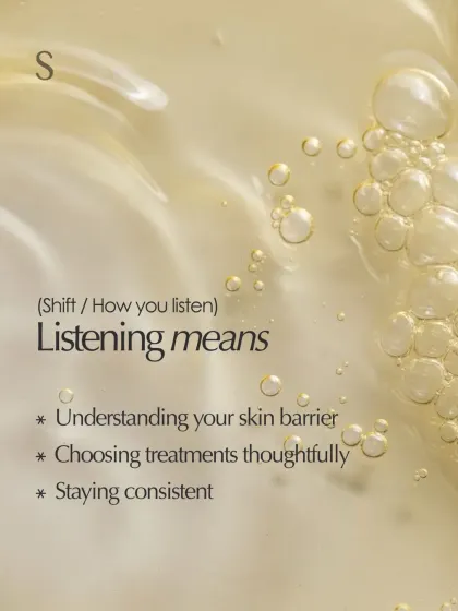 Listening to your skin means understanding its barrier, choosing treatments thoughtfully, and staying consistent. This is the foundation of informed, effective care.