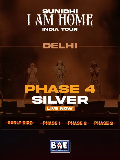 PHASE 4 SILVER - LIVE NOW. Announcing the next ticket phase for the Delhi show.
