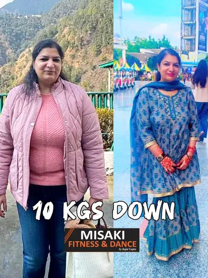 Down by 10 kgs! This before and after picture is a testament to the hard work and positive changes that happen when you commit to your health with us.