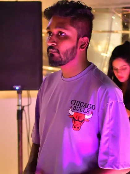 My serious game face during a set at Skyye. I am always focused on delivering the perfect mix.