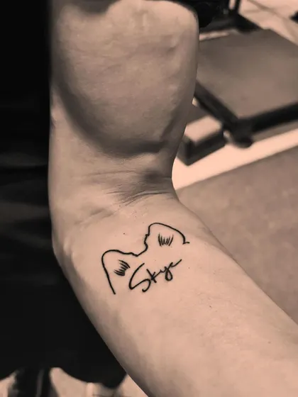This tattoo is for Skye, my power and my heart. He's more than a pet; he's a part of my strength journey.