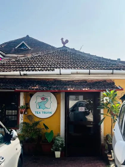 The entrance to the Tea Trunk cafe in Fontainhas, another lovely spot to sit and sketch.