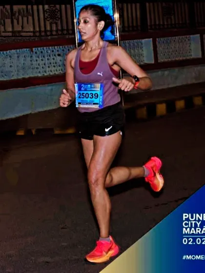You don't have to chase it when you are chosen. A focused moment during the Pune City Marathon, trusting the process and the training.