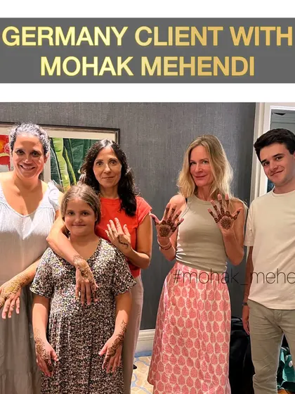 Sharing our art with the world. It was a pleasure creating beautiful mehndi for this lovely family visiting from Germany. Their smiles show the universal appeal of this beautiful art form.