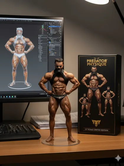 Going with the trend. This custom 'Predator Physique' action figure, complete with a 3D model on the screen, is a cool tribute to the physique I've built over the years.
